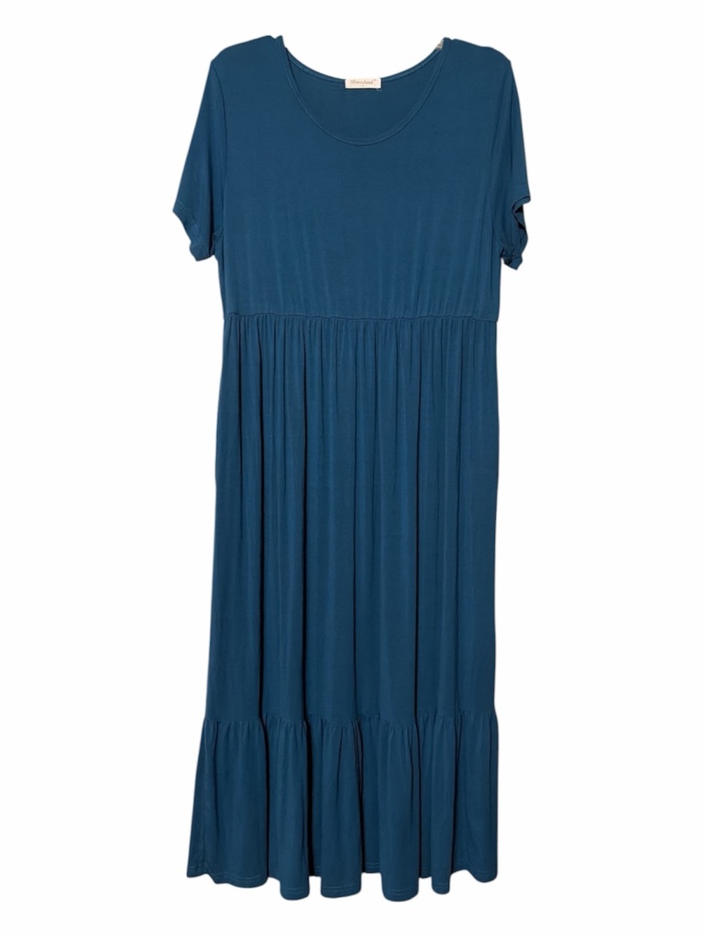 Bearsland Tiered Short Sleeve Maternity Maxi Dress Size XL - Picture 2 of 5